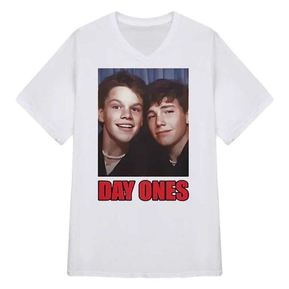 Ben Affleck And Matt Damon Day Ones Friendship Retro Movie Actor Fan T-Shirt